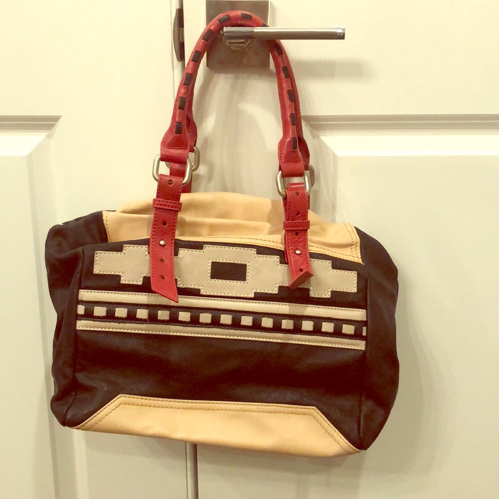 Isabella Fiore dusty rose/ black handbag